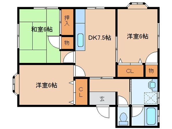 丘ハイツの物件間取画像